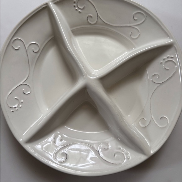 Sweet Ceramics Round Divided Serving Platter  Made in Italy . - Picture 2 of 10